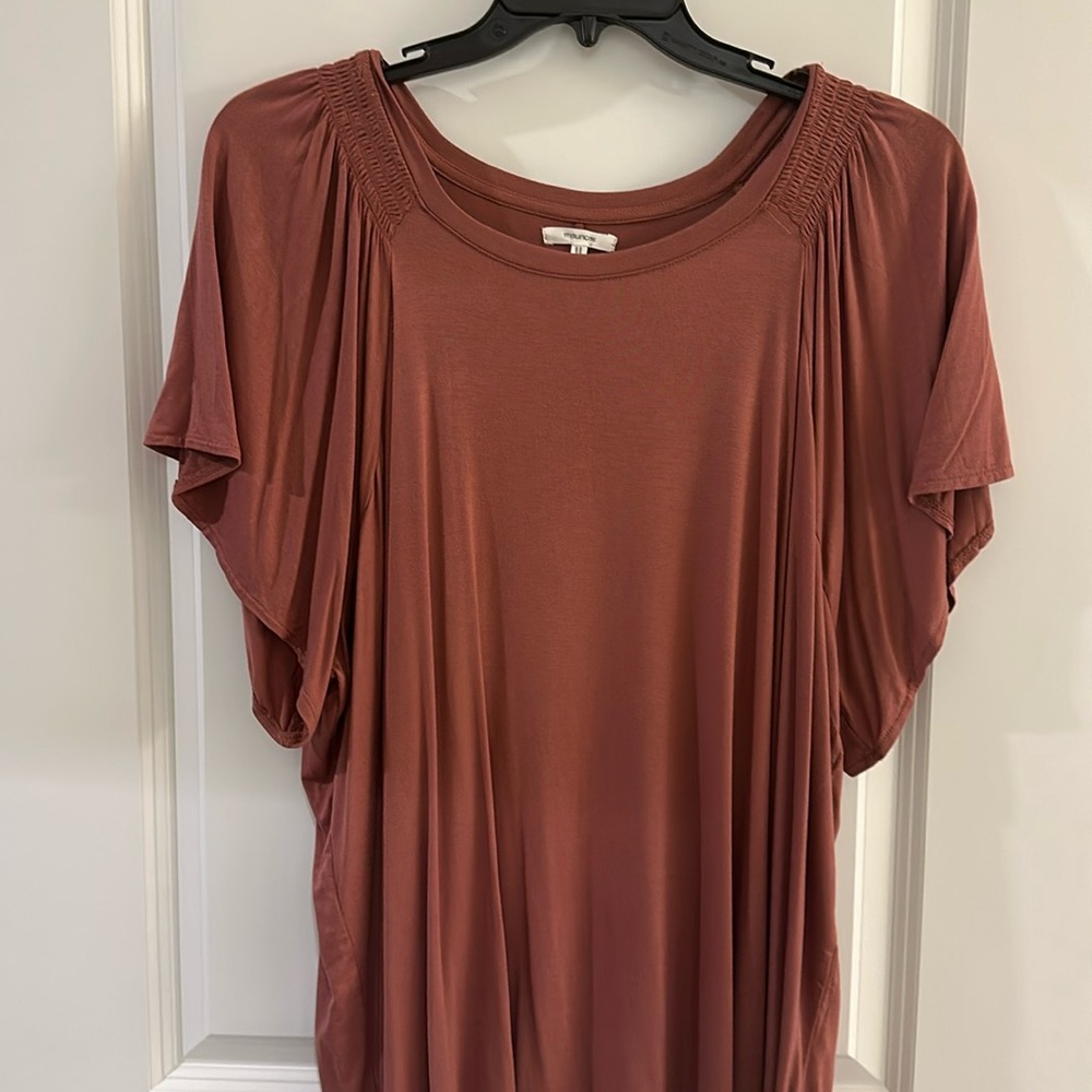 Maurices plus size 3 mauve short sleeve top